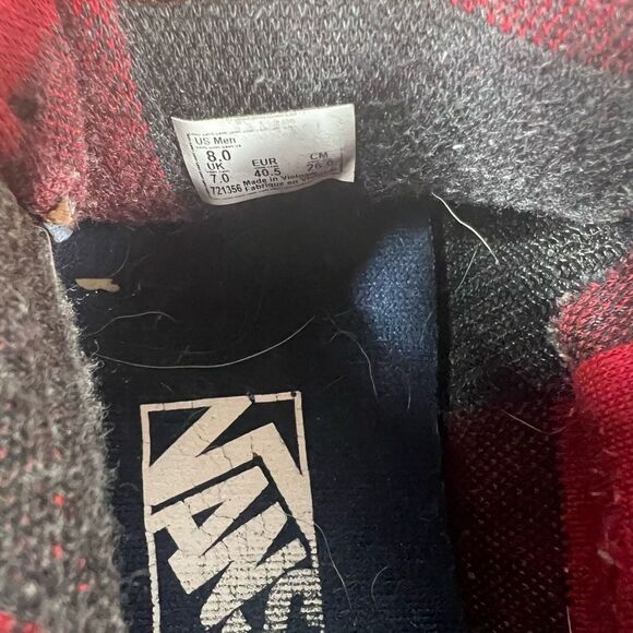 Vans Womens Ward Hi MTE Suede Plaid Lace Up Trainer Sneaker Shoes Blue Size 8 - Picture 8 of 8